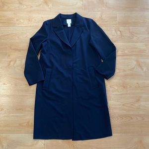 Navy Trench with Unfinished edges
